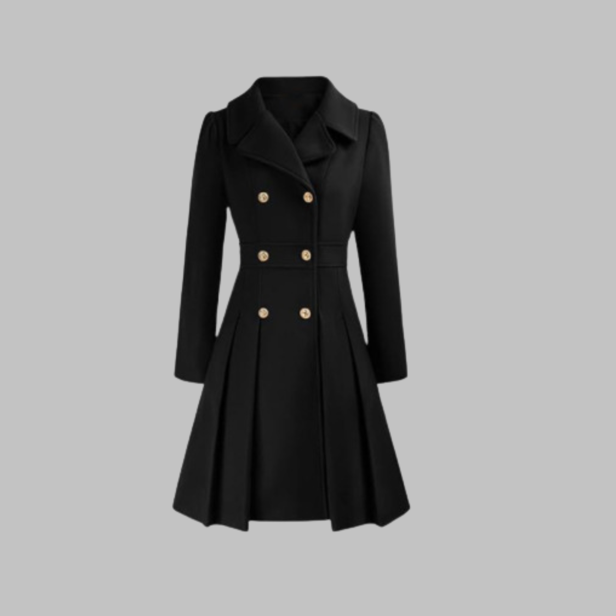 Women's Classy Double-Breasted Long-Sleeve Coat