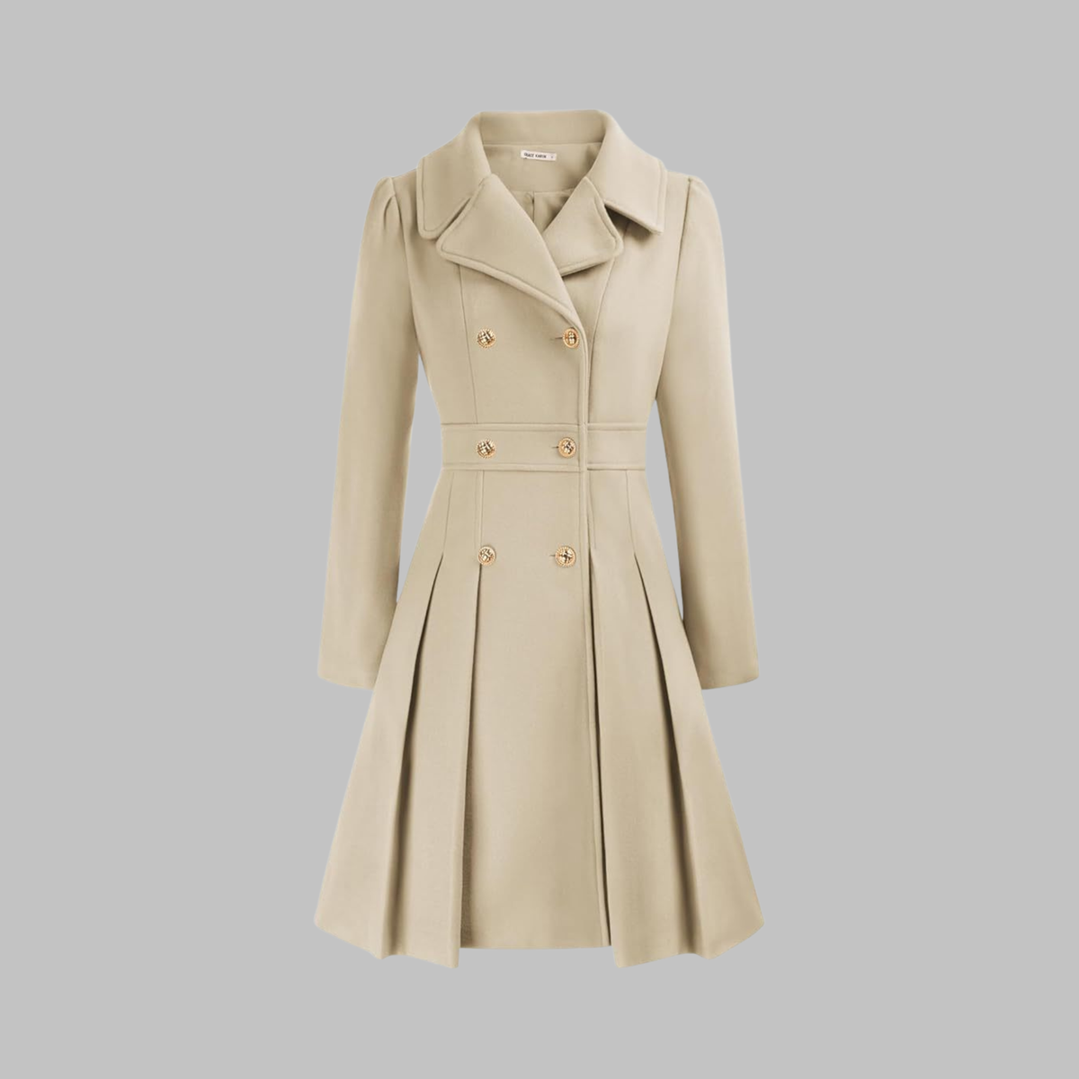 Women's Classy Double-Breasted Long-Sleeve Coat