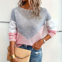 Women's Color-Block Sweater with Detail
