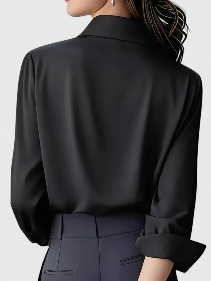 Women's Concealed-Placket Long-Sleeve Button-Down Shirt