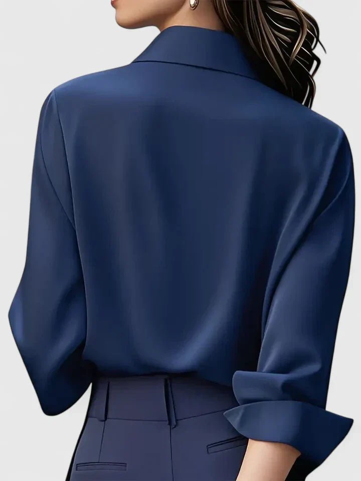 Women's Concealed-Placket Long-Sleeve Button-Down Shirt