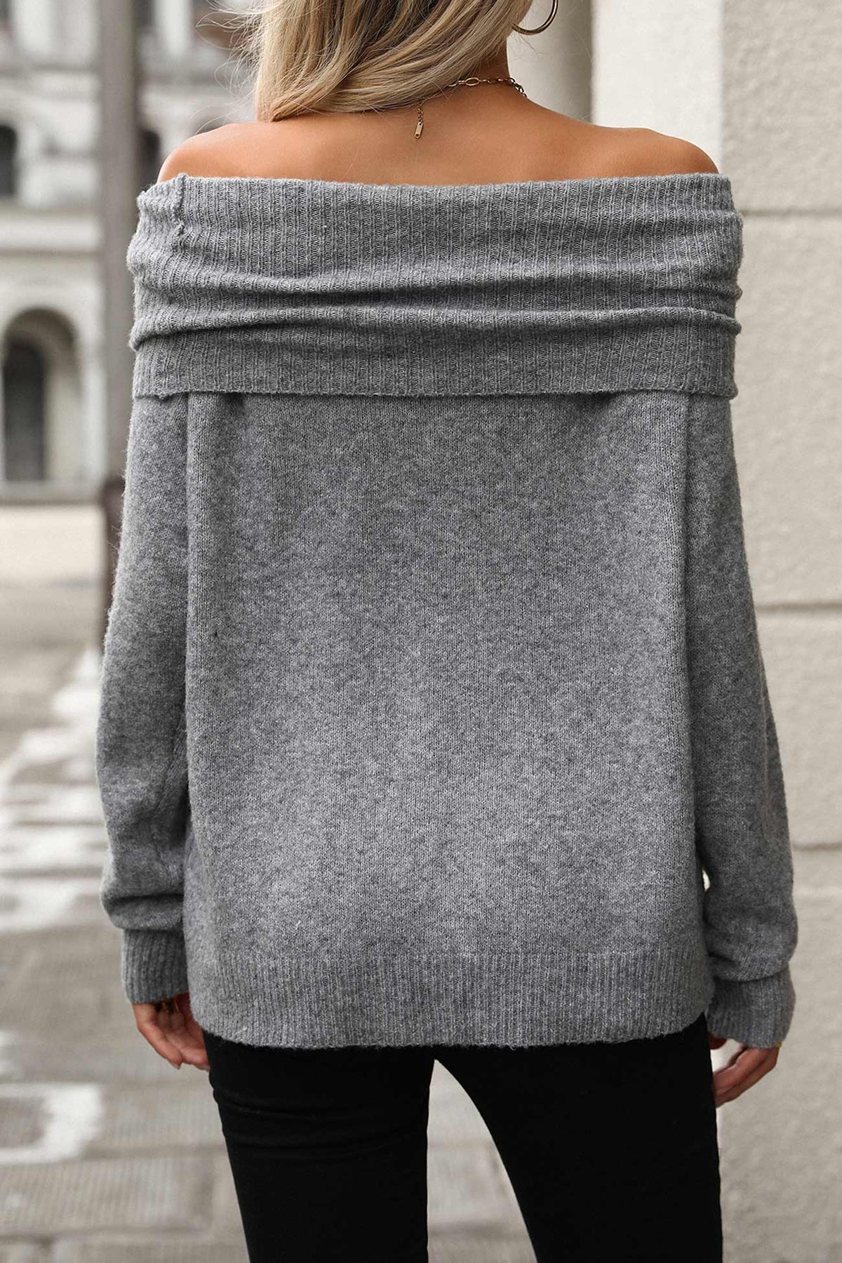Women's Cowl Neck Long Sleeve Sweater