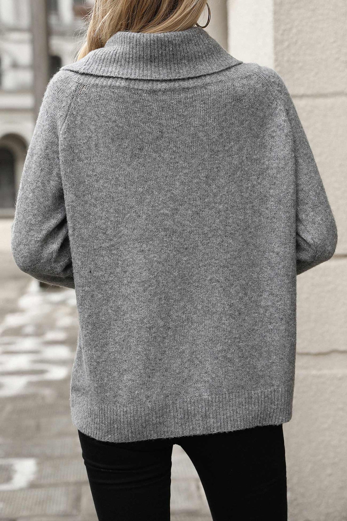 Women's Cowl Neck Long Sleeve Sweater