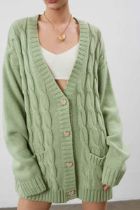 Women's Cozy Oversized Cable Cardigan