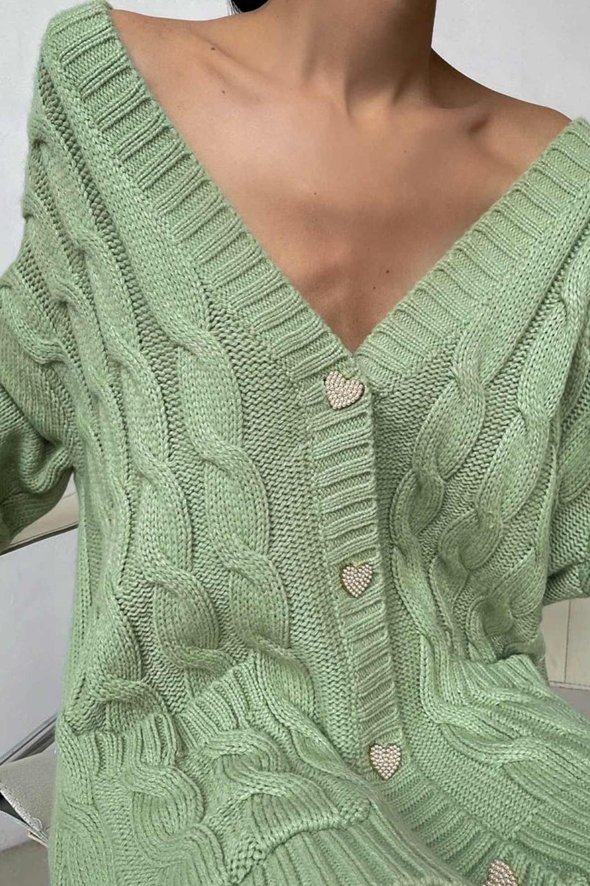 Women's Cozy Oversized Cable Cardigan