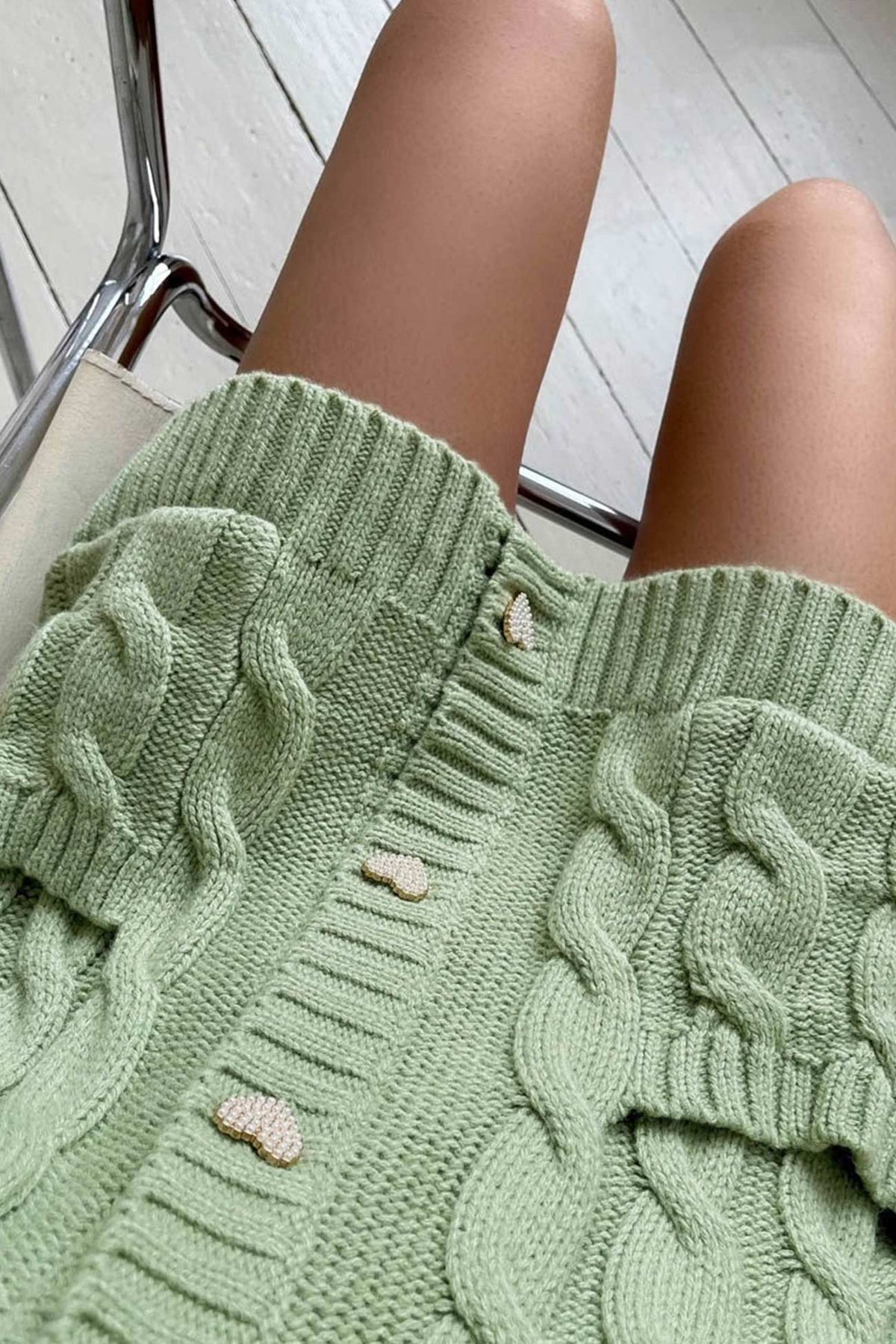 Women's Cozy Oversized Cable Cardigan