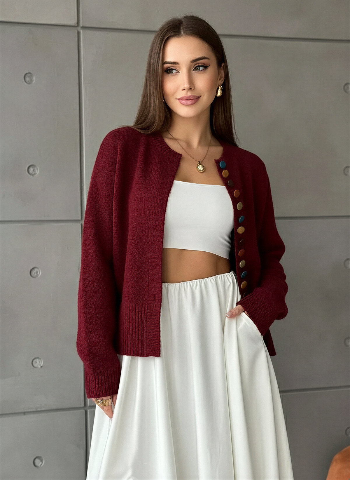 Women's Cropped Cardigan