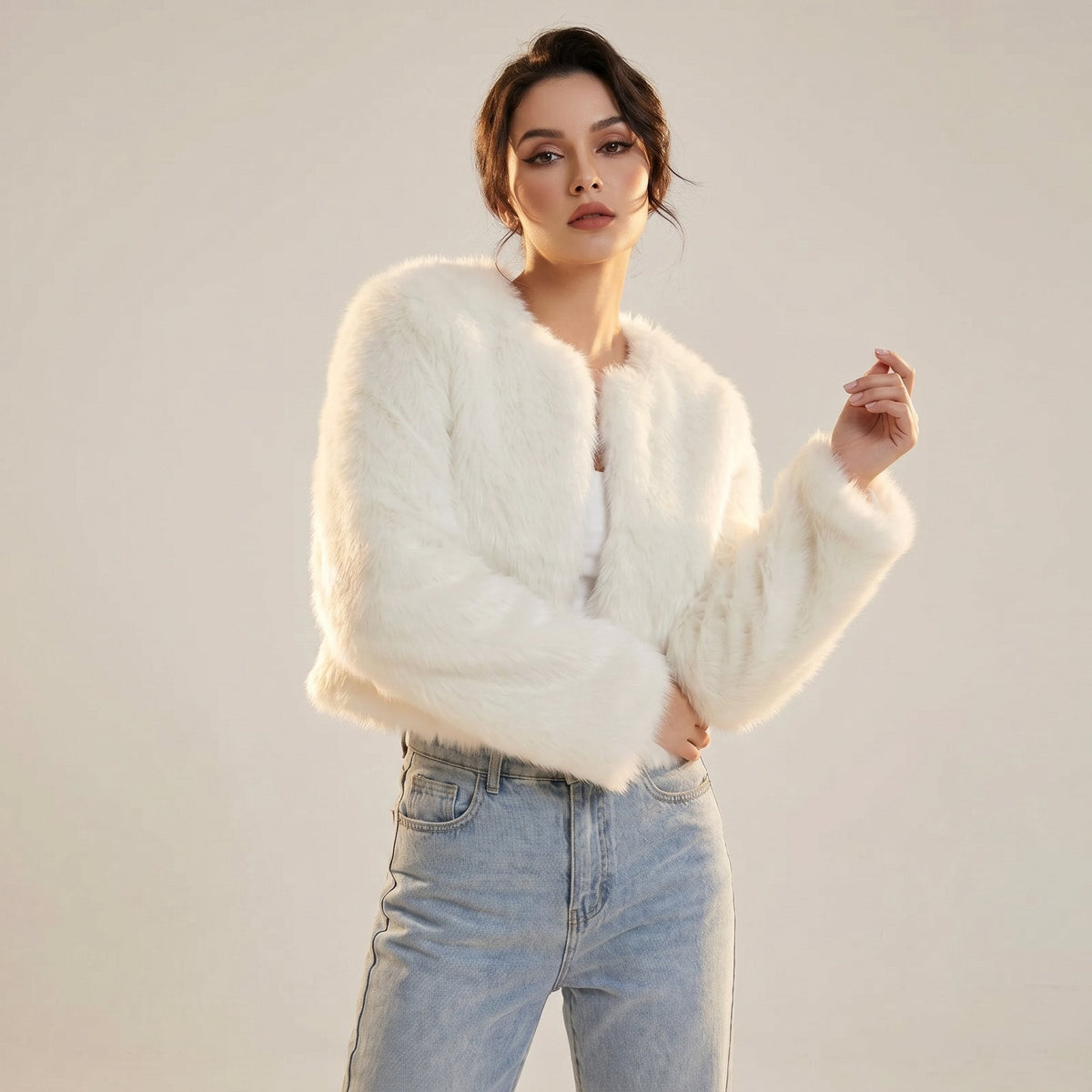 Women's Cropped Cardigan Jacket