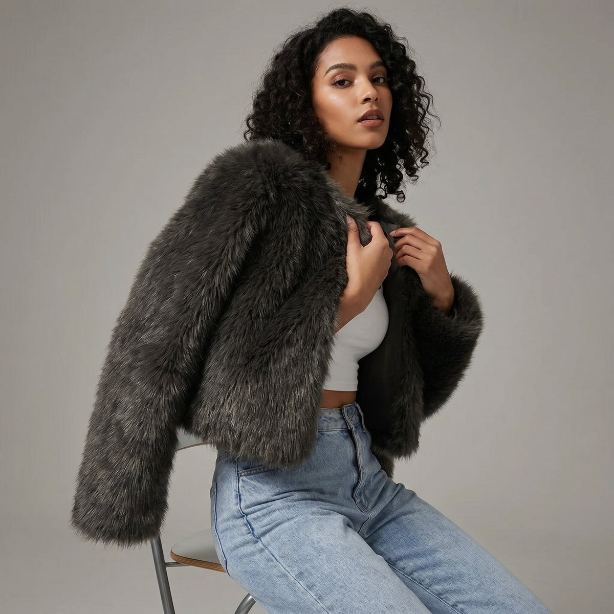 Women's Cropped Cardigan Jacket