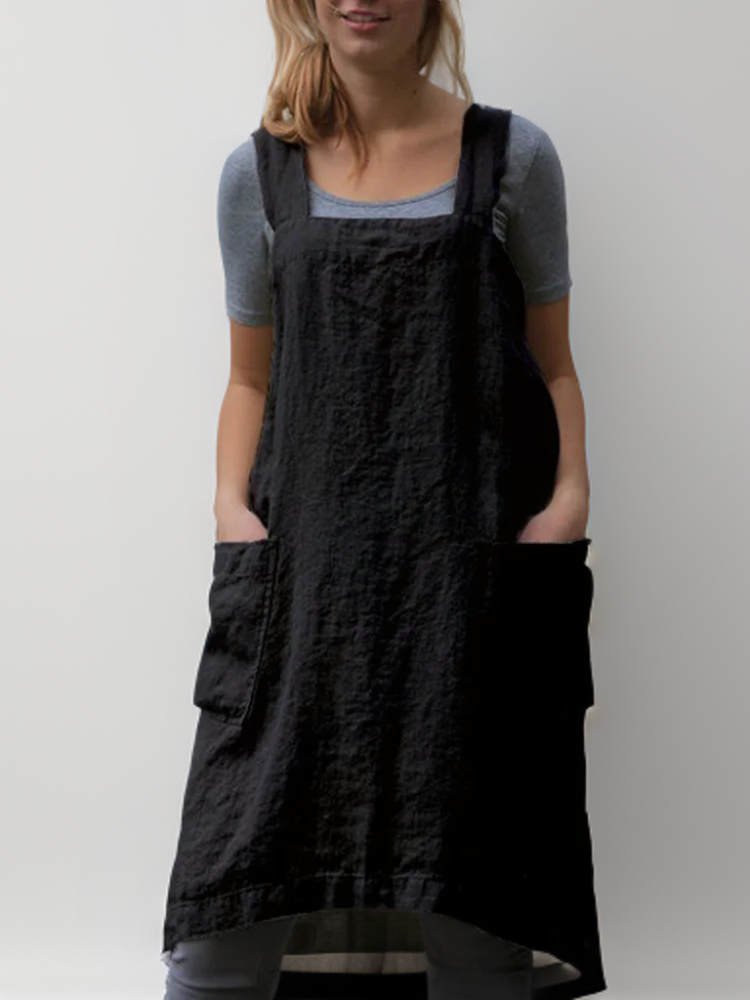 Women's Cross-Back Bib Apron – Heathered