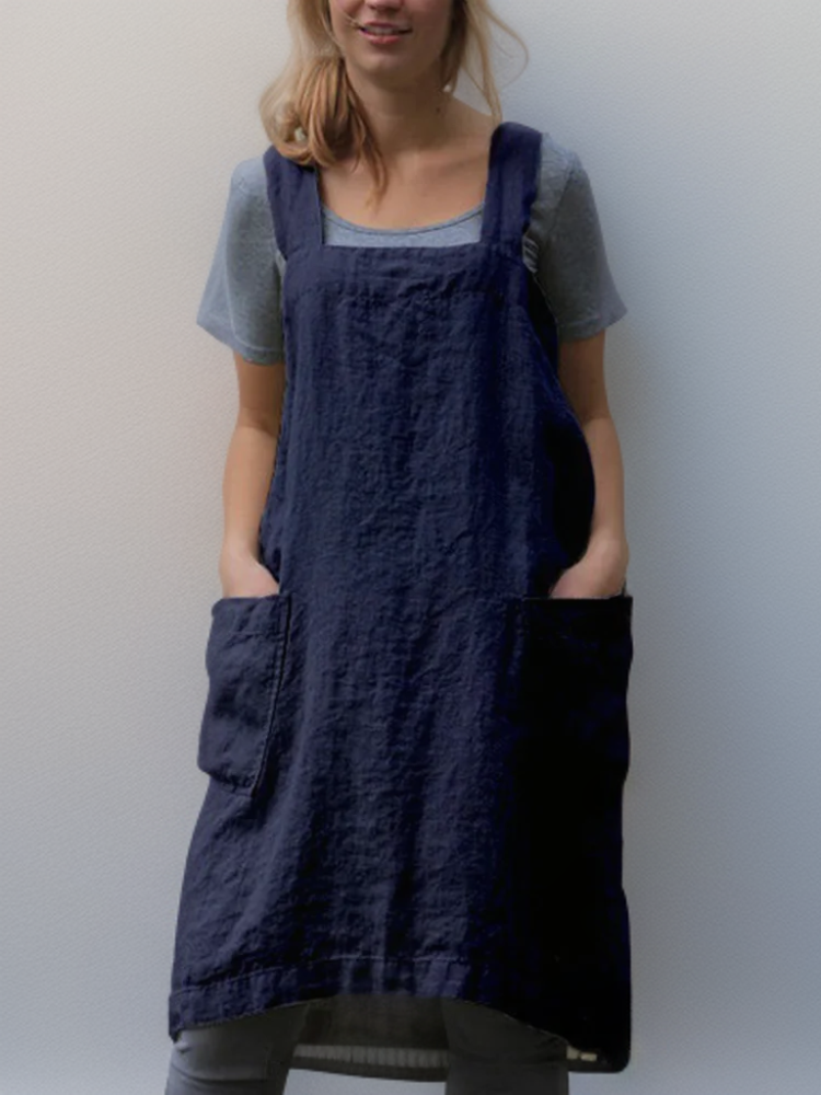 Women's Cross-Back Bib Apron – Heathered