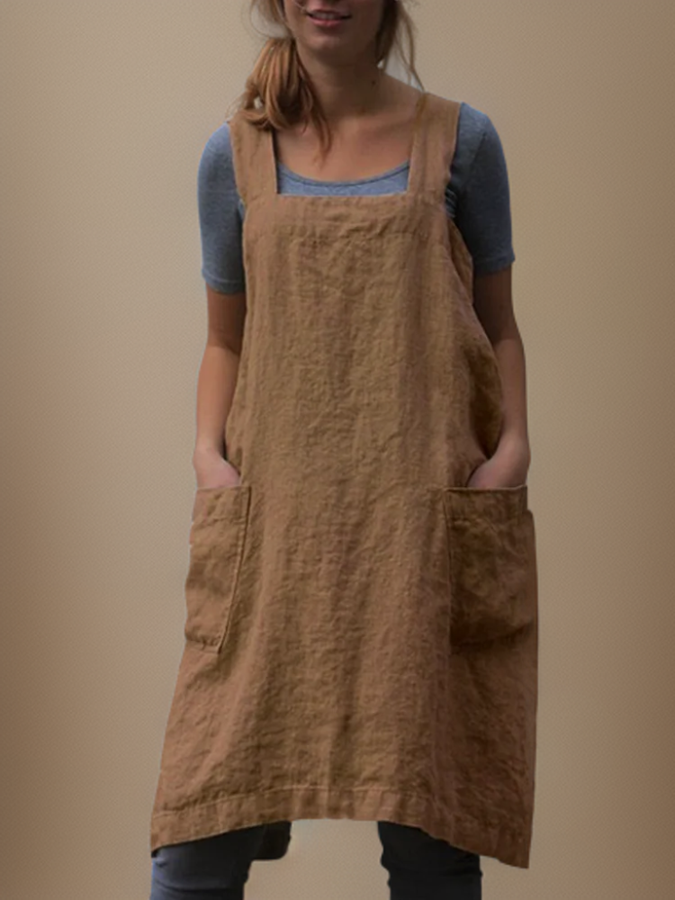 Women's Cross-Back Bib Apron – Heathered