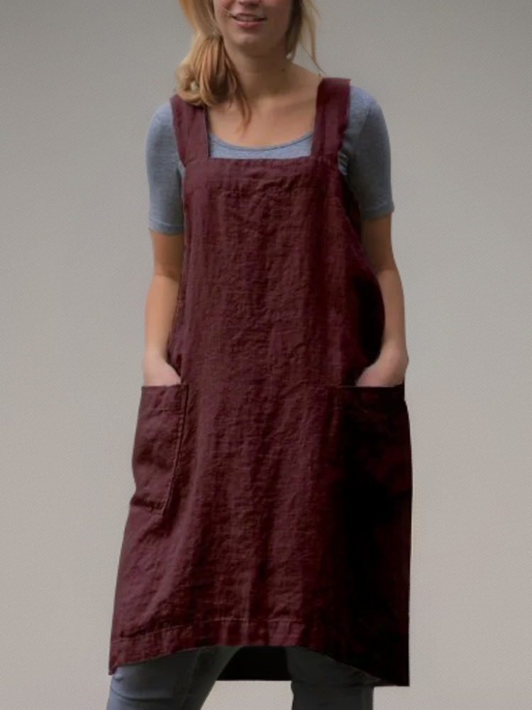 Women's Cross-Back Bib Apron – Heathered