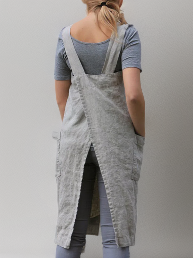 Women's Cross-Back Bib Apron – Heathered