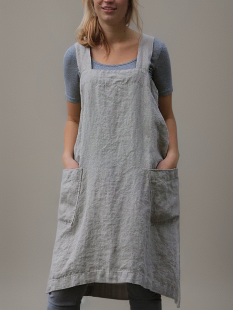 Women's Cross-Back Bib Apron – Heathered