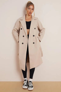 Women's Double-Breasted Long Coat