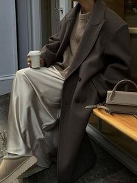 Women's Double-Breasted Long Coat