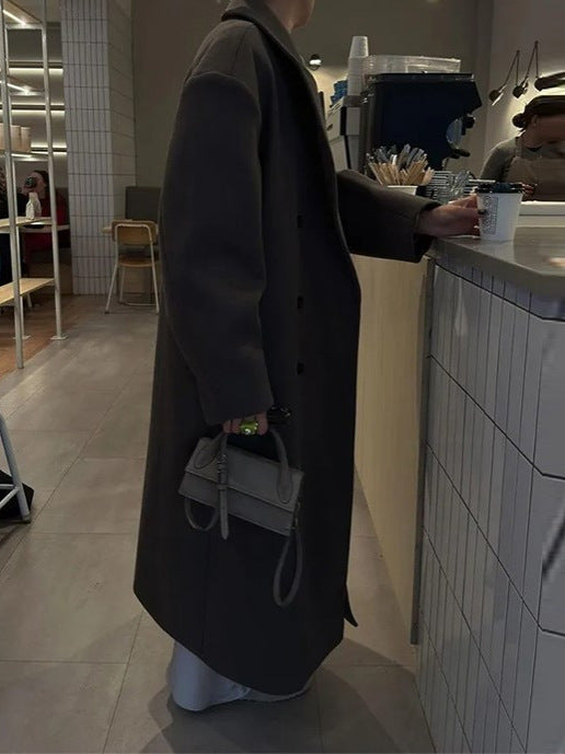 Women's Double-Breasted Long Coat