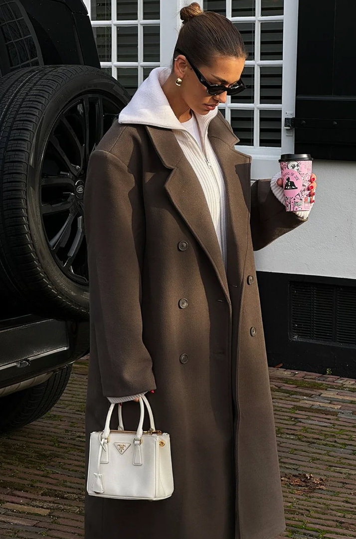 Women's Double-Breasted Long Coat
