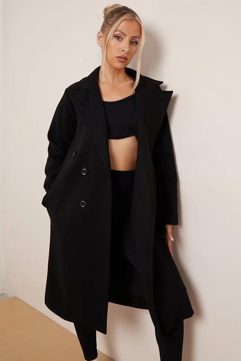 Women's Double-Breasted Long Coat