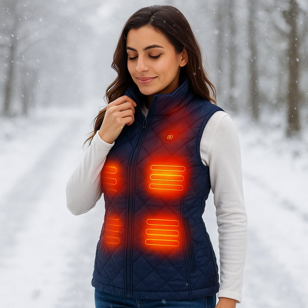 Women's Electrically Heated Vest for Winter and Outdoors
