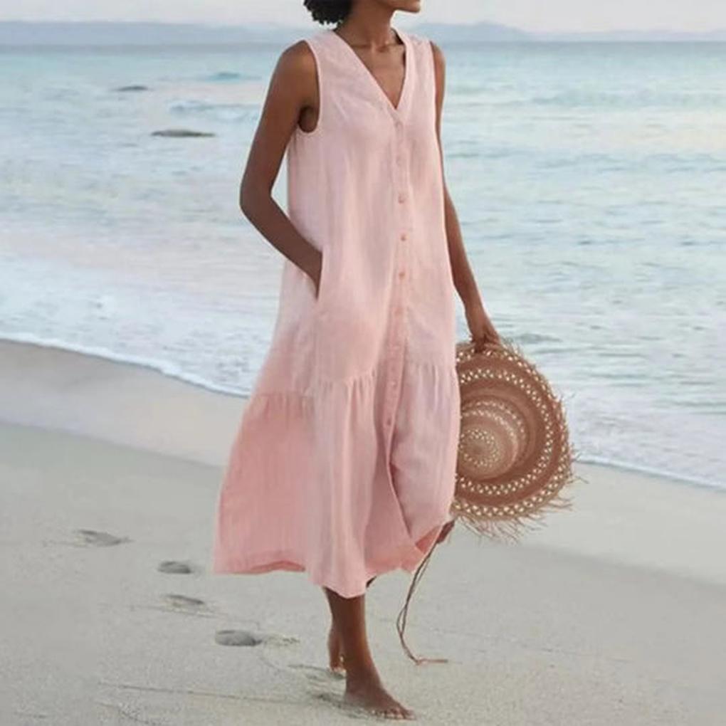Women's Elegant Everyday V-Neck Dress