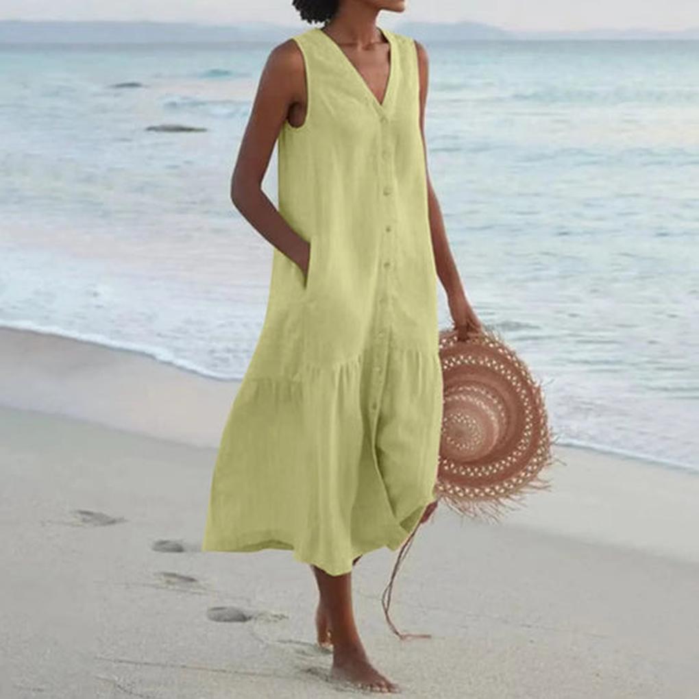 Women's Elegant Everyday V-Neck Dress