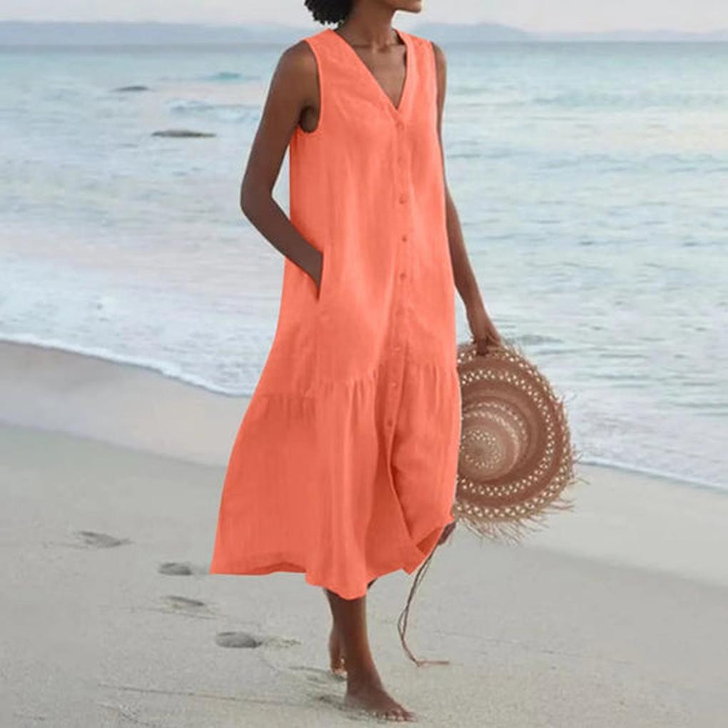 Women's Elegant Everyday V-Neck Dress