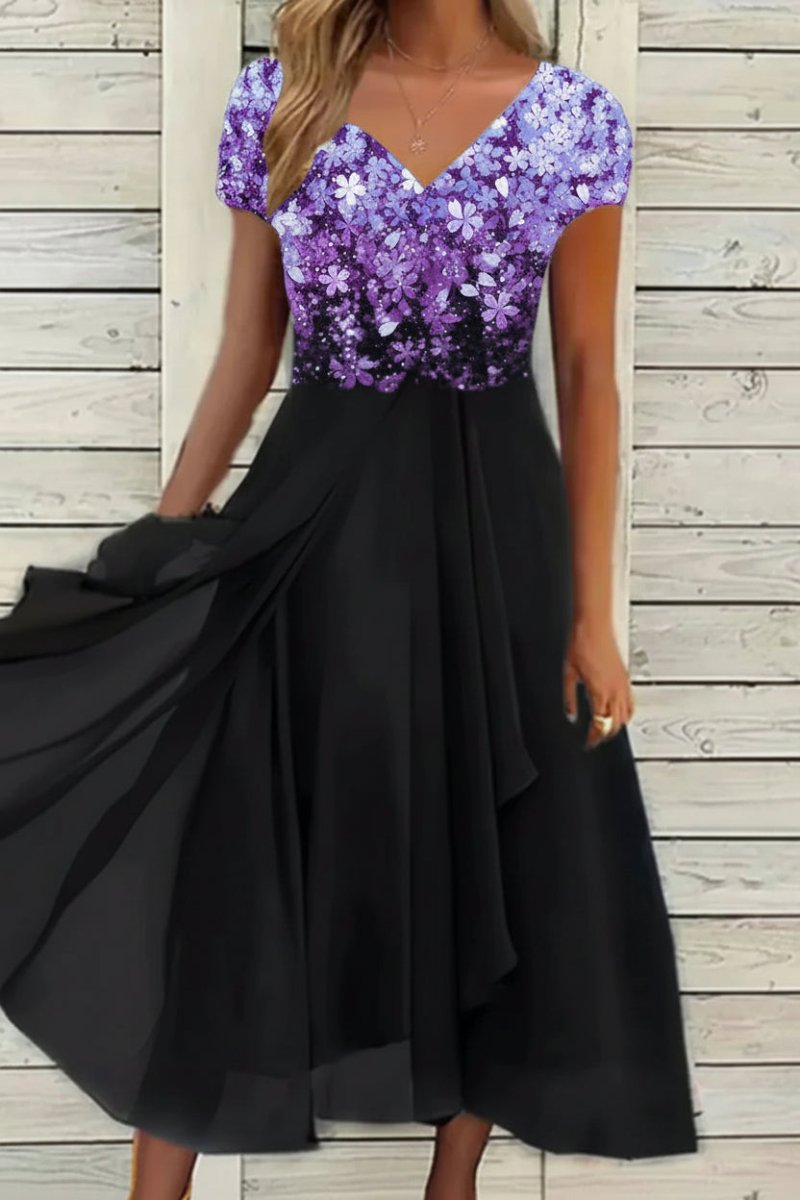 Women's Elegant Floral Maxi Dress for Party & Evening