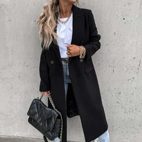 Women's Elegant Lapel Coat