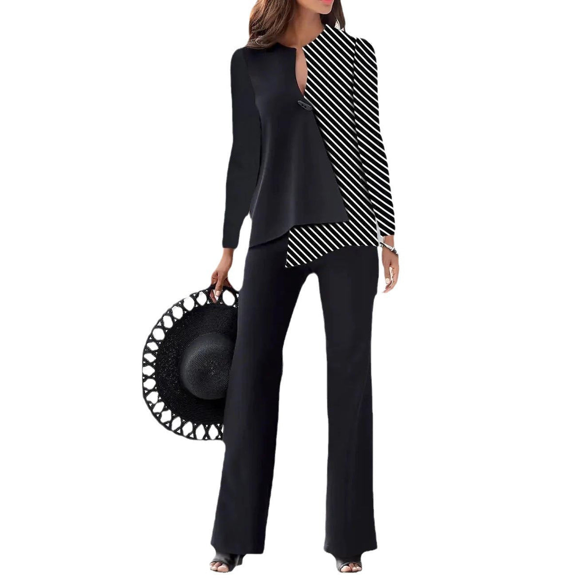 Women's Elegant Modern Asymmetric Pant Suit Set