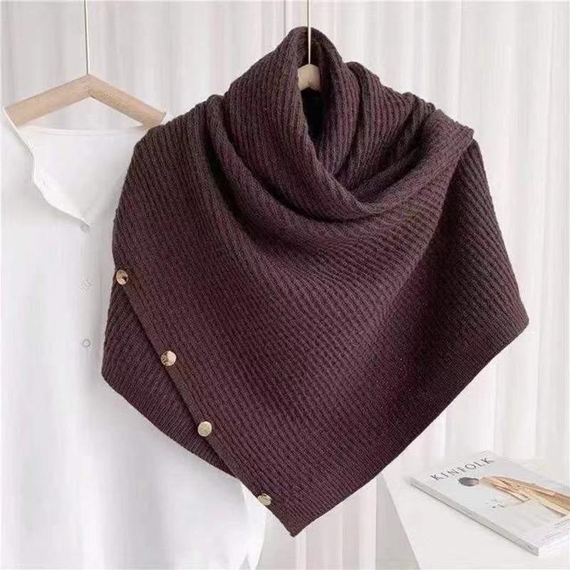 Women's Elegant Shawl - Monochrome Design