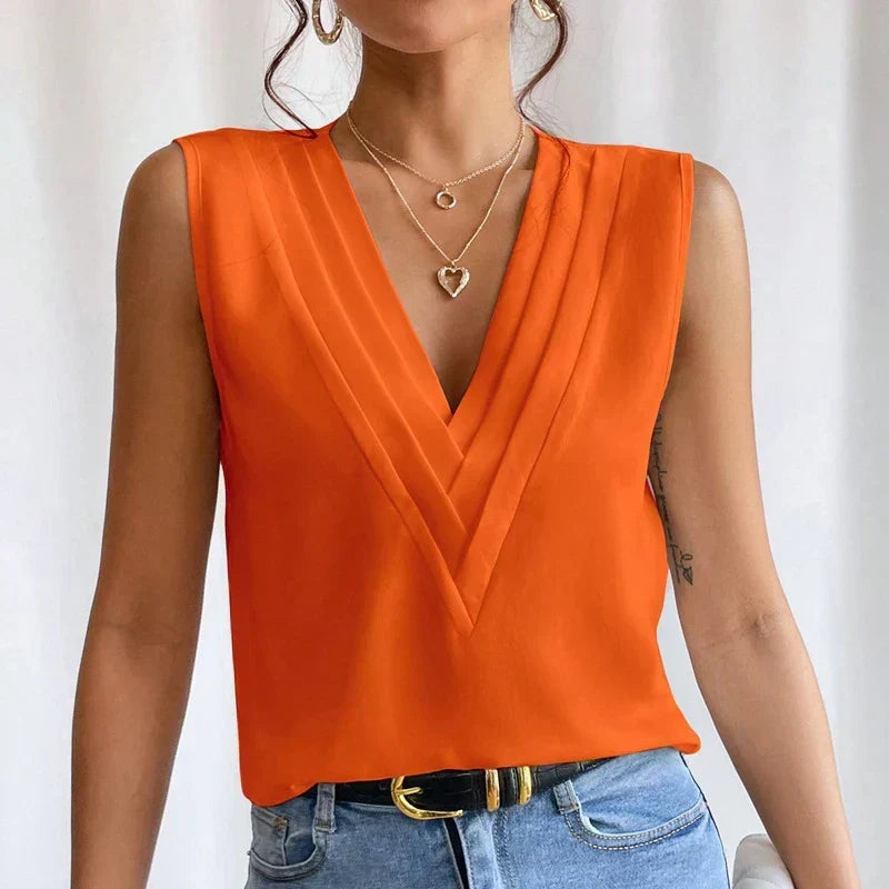 Women's Elegant Sleeveless Blouse