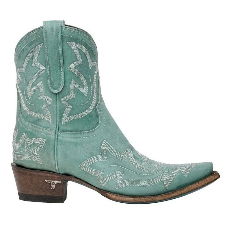 Women's Embroidered Cowboy Ankle Boots