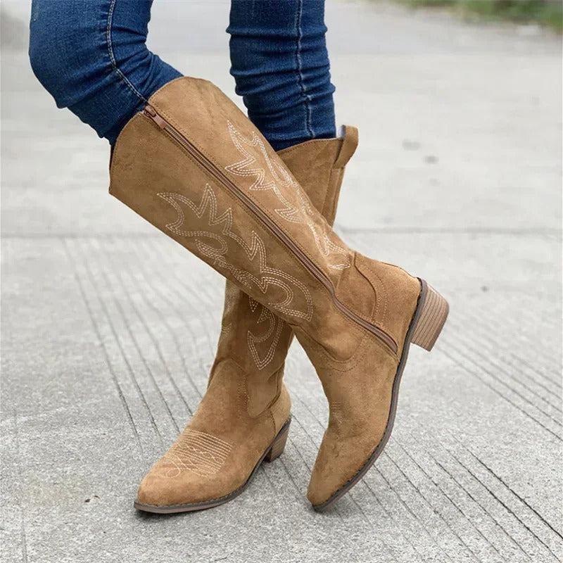 Women's Embroidered Western Cowboy Boots