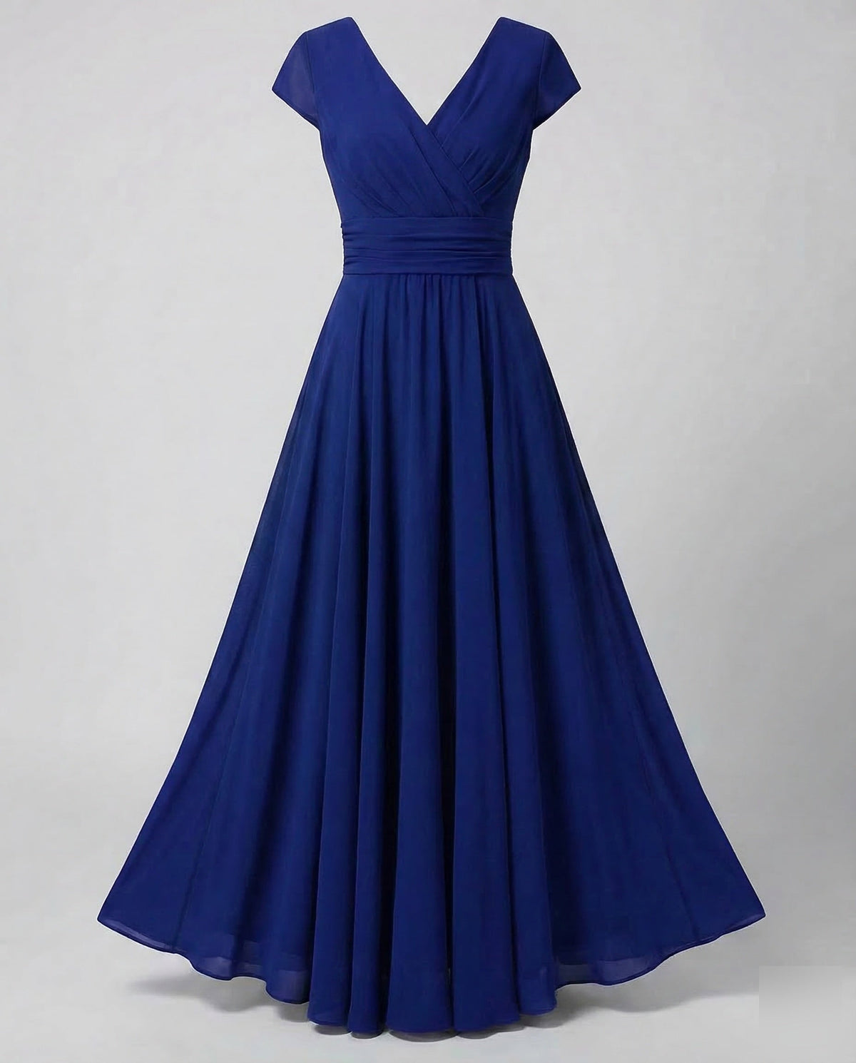 Women's Evening Maxi Dress with Pleated Swing Skirt