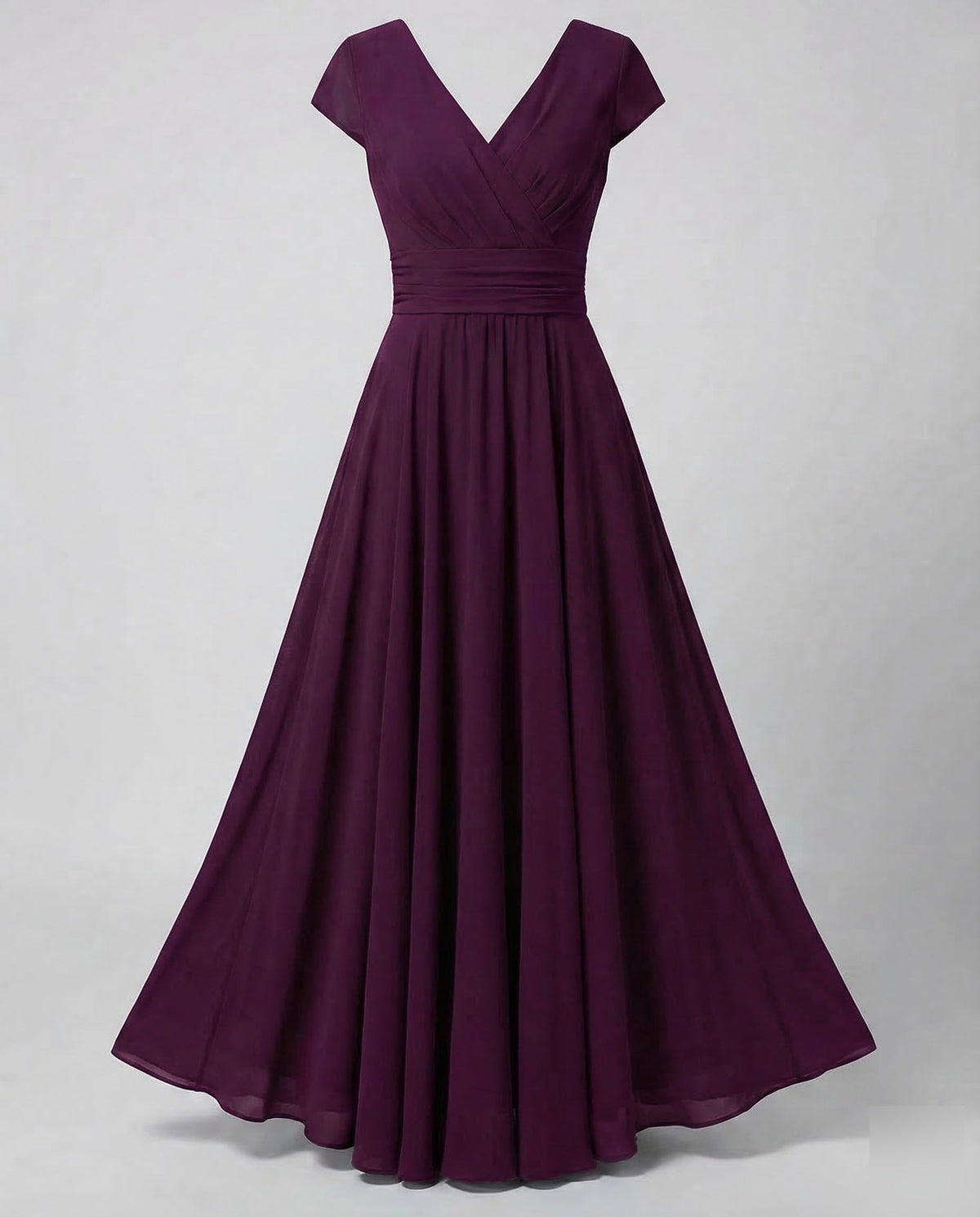 Women's Evening Maxi Dress with Pleated Swing Skirt