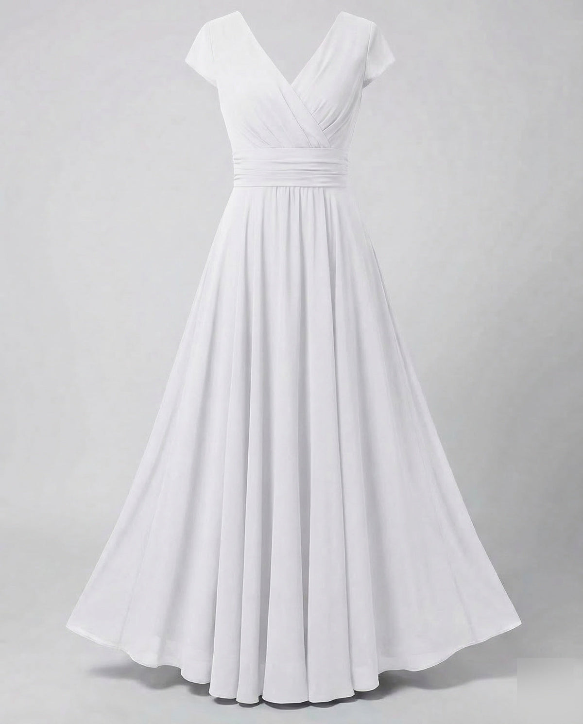 Women's Evening Maxi Dress with Pleated Swing Skirt