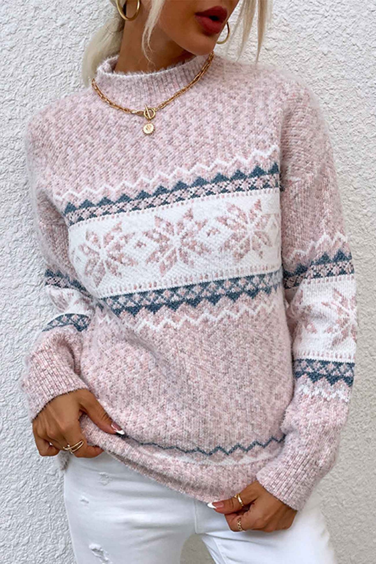 Women's Fair Isle Crew Neck Sweater
