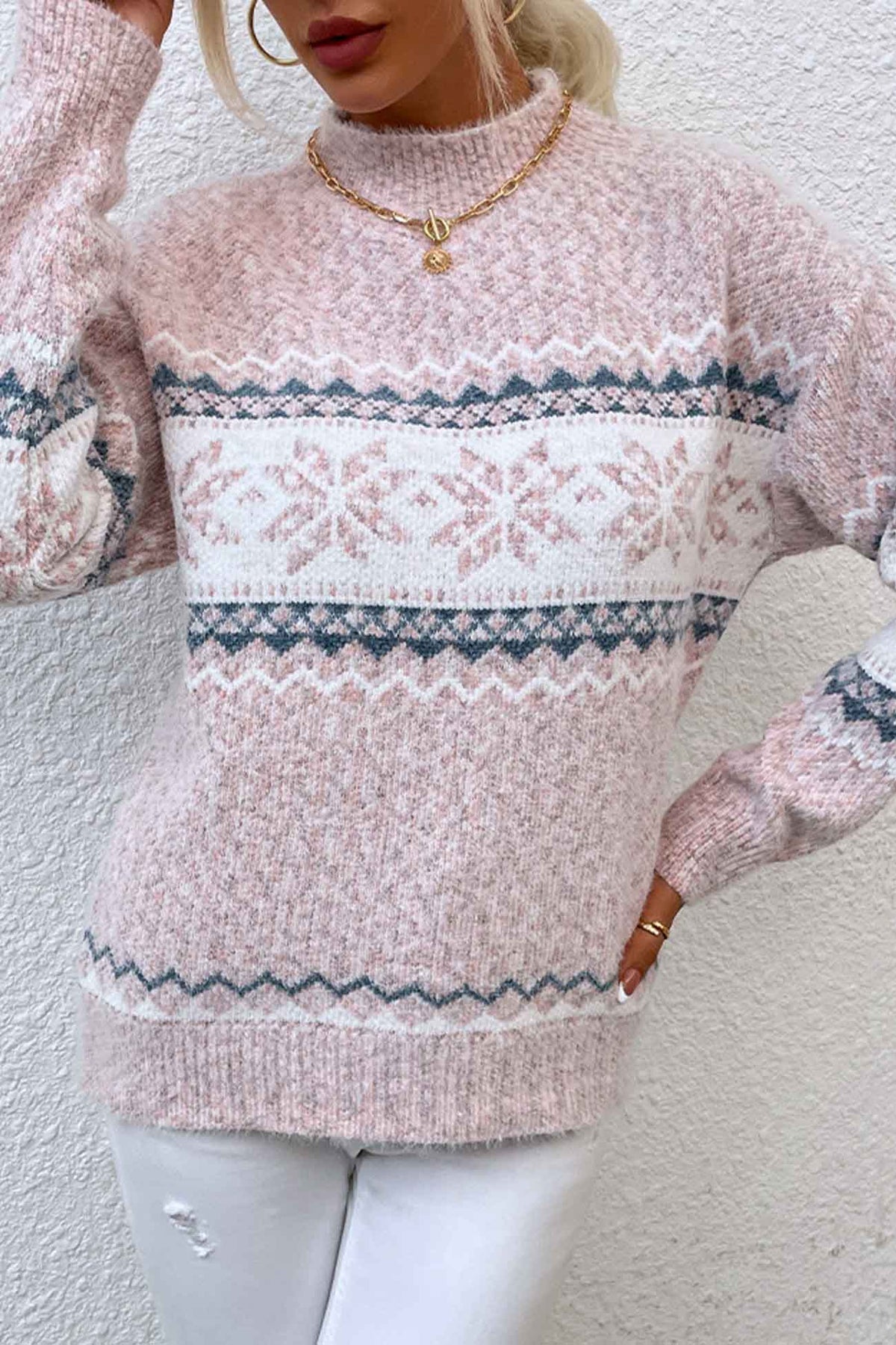 Women's Fair Isle Crew Neck Sweater