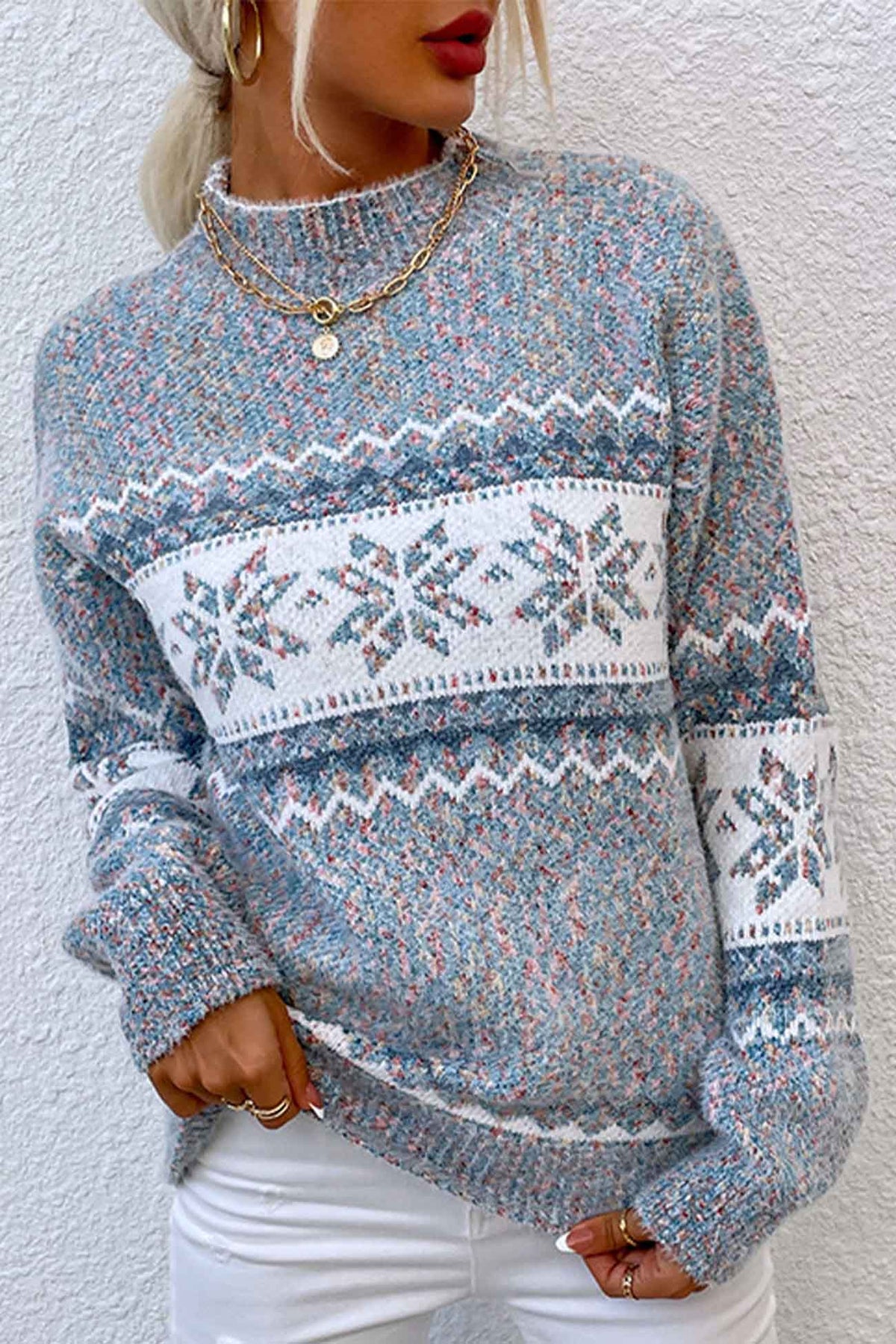 Women's Fair Isle Crew Neck Sweater