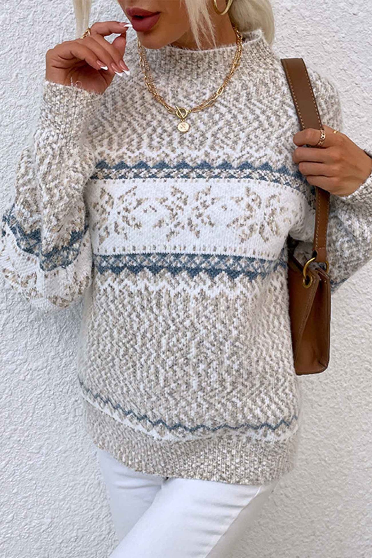 Women's Fair Isle Crew Neck Sweater