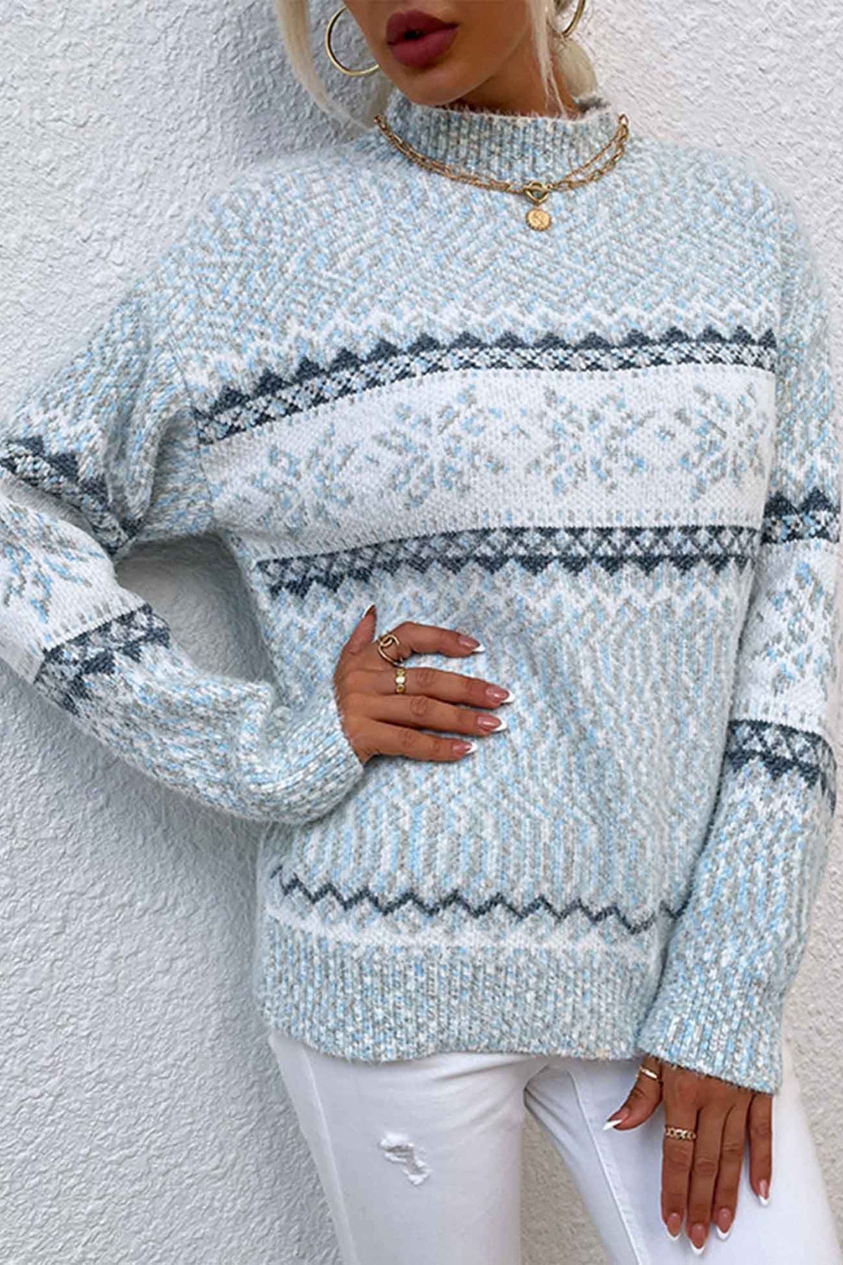 Women's Fair Isle Crew Neck Sweater
