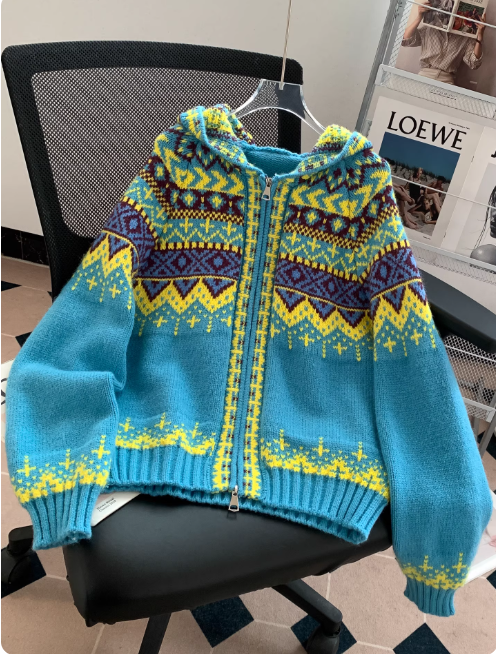 Women's Fair Isle Hooded Jumper