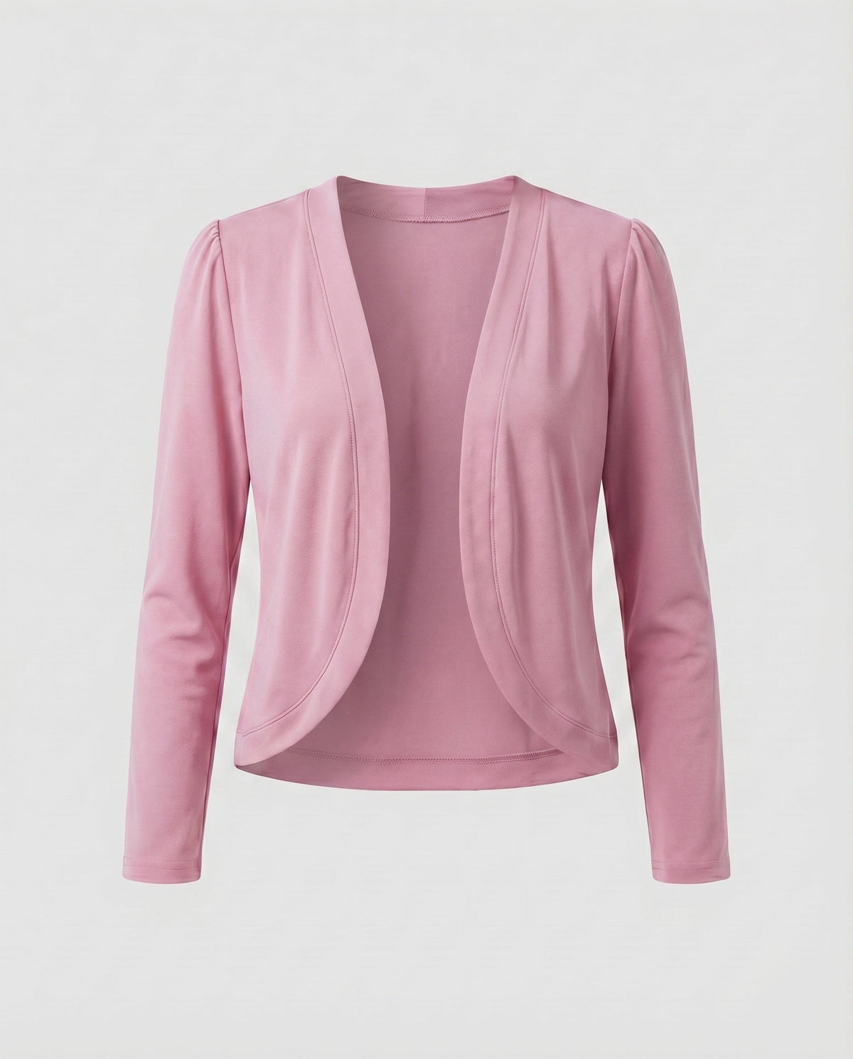 Women's Fitted Open-Front Shawl-Collar Bolero Blazer