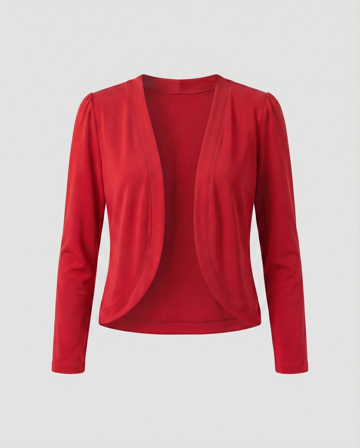 Women's Fitted Open-Front Shawl-Collar Bolero Blazer