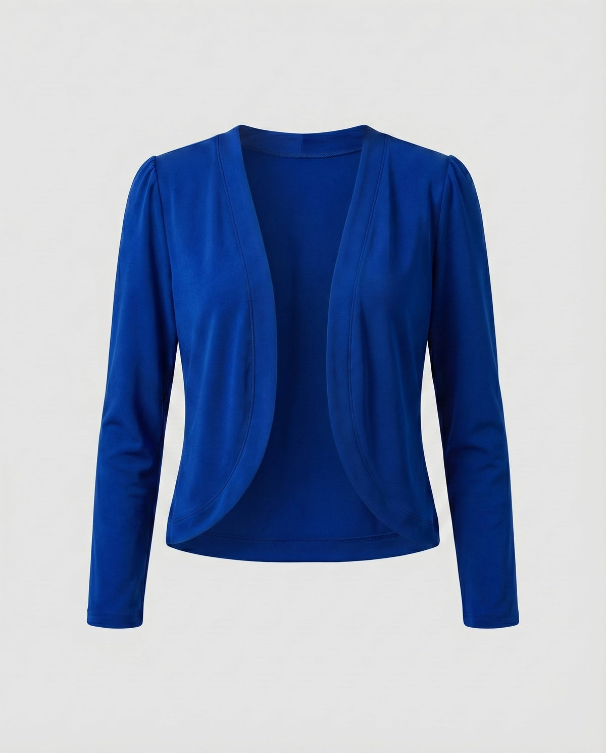 Women's Fitted Open-Front Shawl-Collar Bolero Blazer
