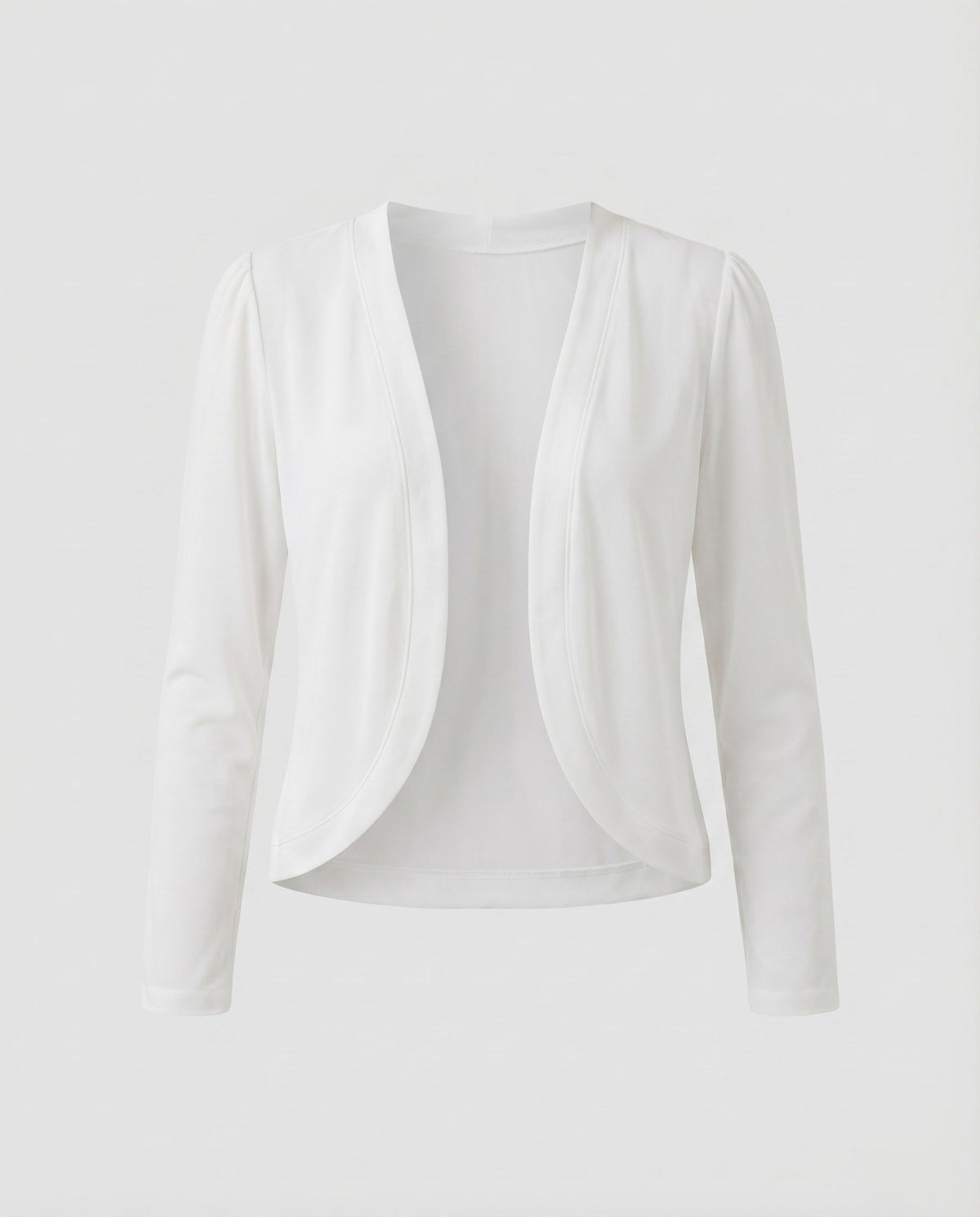 Women's Fitted Open-Front Shawl-Collar Bolero Blazer