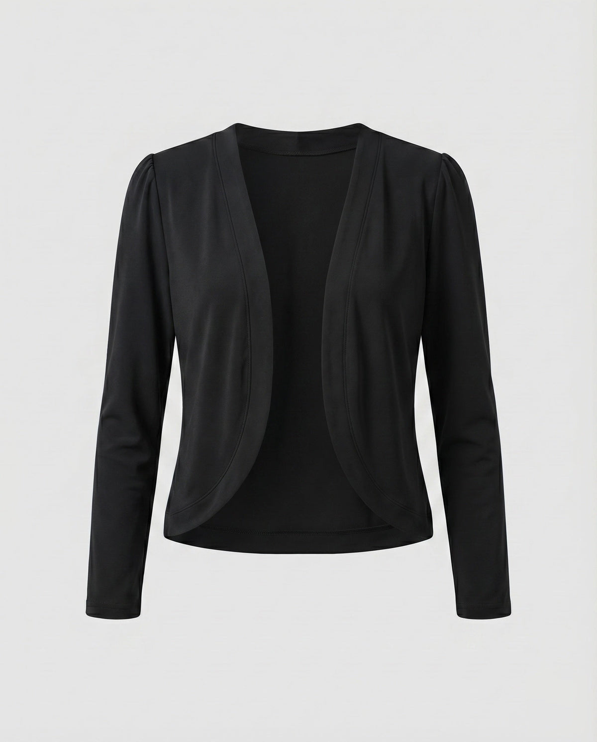 Women's Fitted Open-Front Shawl-Collar Bolero Blazer