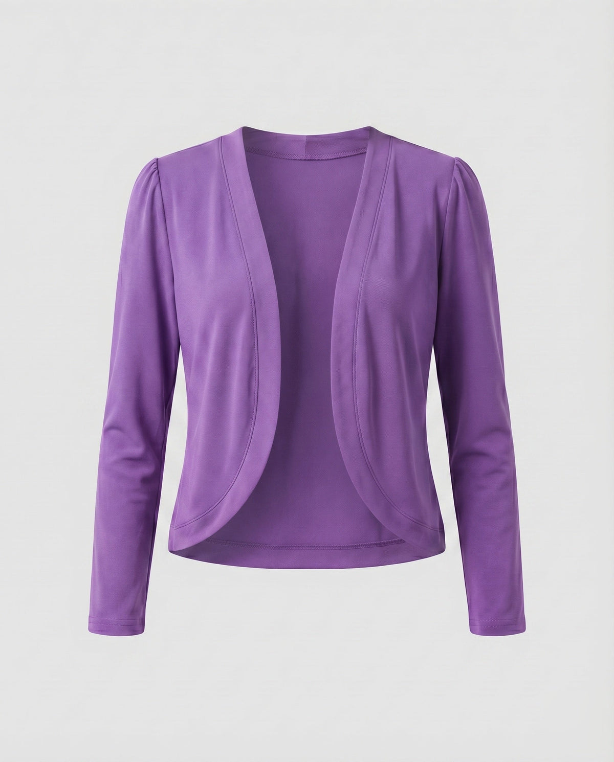 Women's Fitted Open-Front Shawl-Collar Bolero Blazer